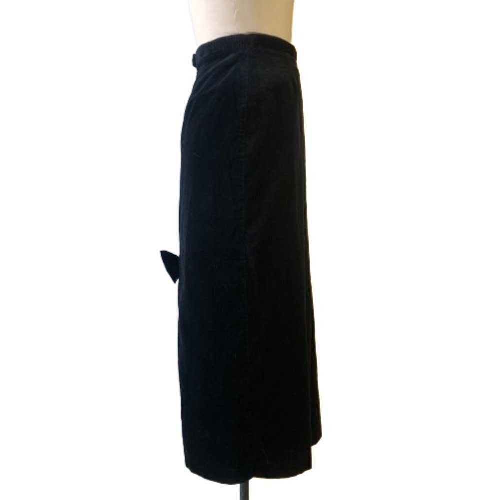 Vintage pencil fitted velvet skirt with bow - Picture 4 of 15